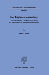 Der Implantationsvertrag - Annika Daum