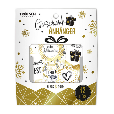 TR&Ouml;TSCH - Geschenkanh&auml;nger Black and Gold Weihnachten - 