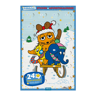 TRÖTSCH - Sticker-Adventskalender "Die Maus " | Weihnachtskalender mit 24 niedlichen Soft-Stickernr Adventskalender | Ab 3 Jahren - Trötsch Verlag GmbH &  Co.KG