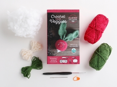 Crochet Your Veggies Amigurumi Kit Radish - Ltd. Schiffer Publishing