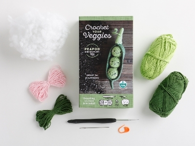 Crochet Your Veggies Amigurumi Kit Peapod - Ltd. Schiffer Publishing