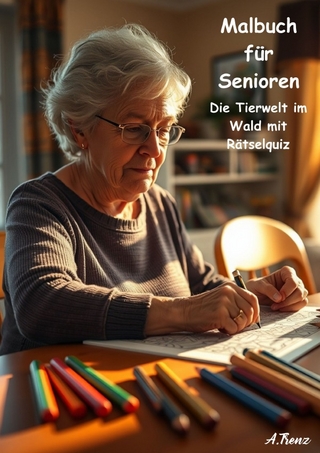 Malbuch für Senioren Die Tierwelt im Wald