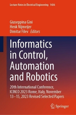 Informatics in Control, Automation and Robotics - 