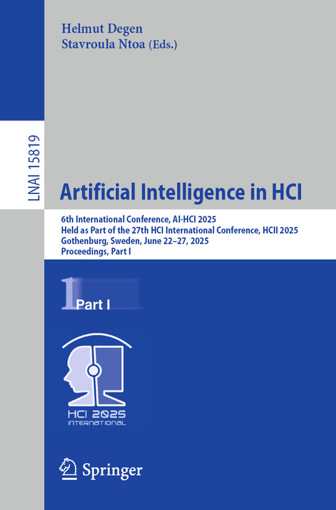 Artificial Intelligence in HCI - 