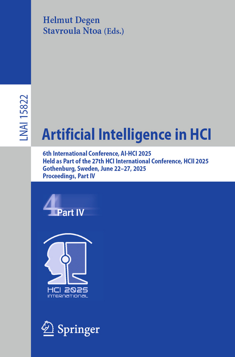 Artificial Intelligence in HCI - 