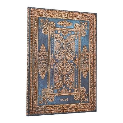 2026 Blue Luxe (Luxe Design) Grande 12-month Vertical Hardcover Flexi Dayplanner 2026 (Elastic Band Closure) -  Paperblanks
