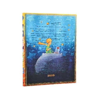 2026 Saint-Exupéry, The Little Prince (Embellished Manuscripts Collection) Ultra 12-month Vertical Softcover Flexi Dayplanner 2026 (Elastic Band Closure)