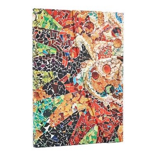 2026 Gaudi's Sun (Gaudi’s Mosaics) Midi 12-month Verso Hardcover Flexi Dayplanner 2026 (Wrap Closure)