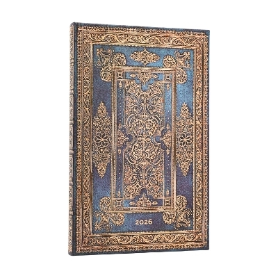 2026 Blue Luxe (Luxe Design) Maxi 12-month Horizontal Hardcover Flexi Dayplanner 2026 (Elastic Band Closure) -  Paperblanks