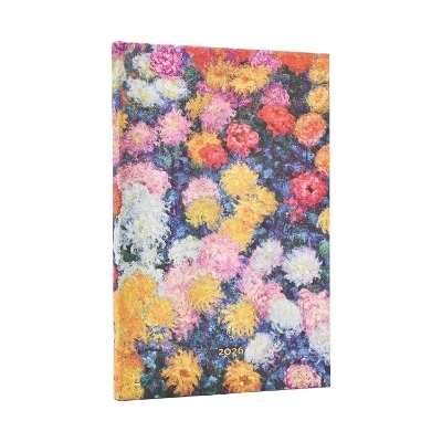 2026 Monet's Chrysanthemums Maxi 12-month Vertical Hardcover Flexi Dayplanner 2026 (Elastic Band Closure) -  Paperblanks