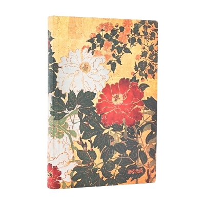 2026 Natsu (Rinpa Florals) Mini 12-month Horizontal Softcover Flexi Dayplanner 2026 (Elastic Band Closure) -  Paperblanks