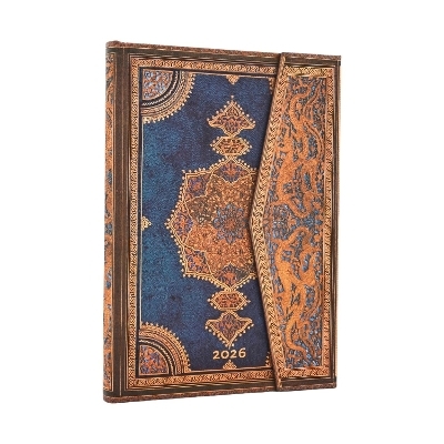 2026 Safavid Indigo (Safavid Binding Art) Midi 12-month Verso Hardcover Flexi Dayplanner 2026 (Wrap Closure) -  Paperblanks