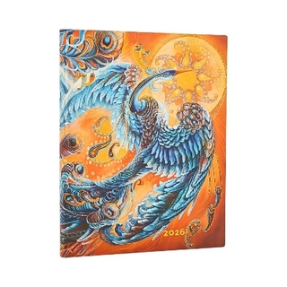 2026 Skybird (Birds of Happiness) Ultra 12-month Vertical Softcover Flexi Dayplanner 2026 (Elastic Band Closure)