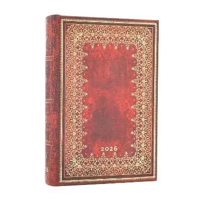 2026 Foiled (Old Leather Collection) Mini 12-month Day-at-a-Time Hardcover Flexi Dayplanner 2026 (Elastic Band Closure) -  Paperblanks