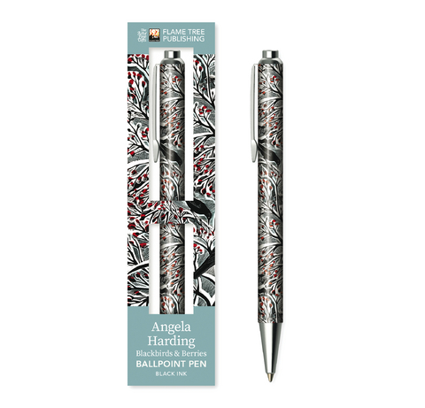 Premium Kugelschreiber: Angela Harding, Amseln und Beeren -  FlameTree Publishing