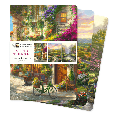 Thomas Kinkade Set of 3 Standard Notebooks - 