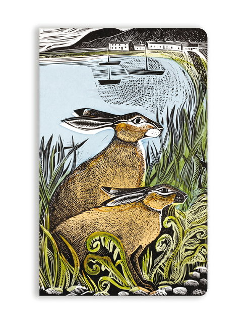 Angela Harding: Rathlin Hares (Soft Touch Journal) - 
