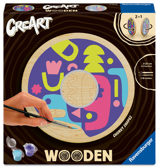 CreArt, Malen nach Zahlen Wooden - Eckige Formen