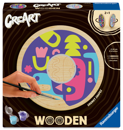 CreArt, Malen nach Zahlen Wooden - Eckige Formen