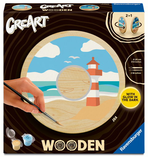 CreArt, Malen nach Zahlen Wooden - Sea