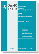Die 40 wichtigsten Fälle ZPO I - Erkenntnisverfahren - Hemmer, Karl-Edmund; Wüst, Achim; Haubold
