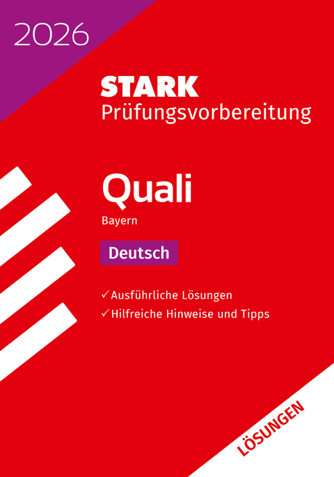 STARK Lösungen zu Deutsch 9. Klasse - Quali Mittelschule 2026 Bayern - Prüfungsvorbereitung