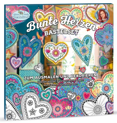 Bunte Herzen Bastelset - 