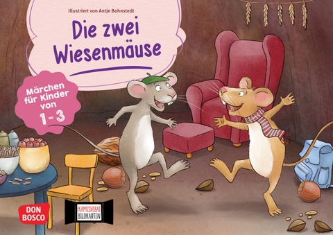 Die zwei Wiesenm&auml;use. Kamishibai Bildkartenset - 