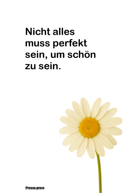 Nicht alles muss perfekt sein, um schön zu sein