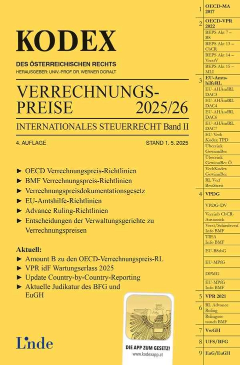 KODEX Verrechnungspreise 2025/26 - Roland Macho