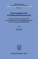 Sanierungsgewinne im Einkommensteuerrecht - Joel Straub