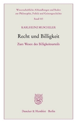 Recht und Billigkeit - Karlheinz Muscheler