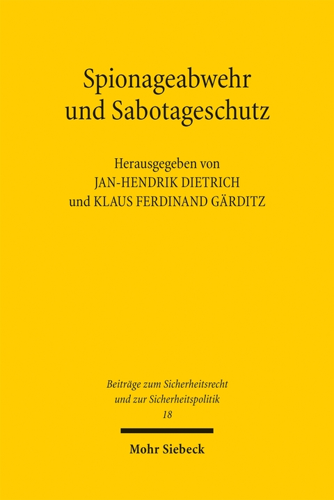 Spionageabwehr und Sabotageschutz - 