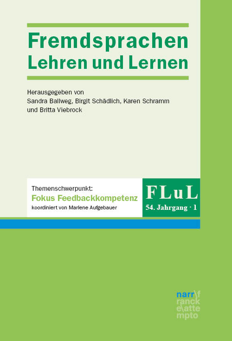 FLuL - Fremdsprachen Lehren und Lernen 54, 1 - 