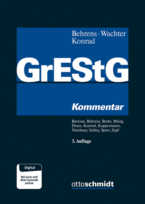Grunderwerbsteuergesetz - Roberto Bartone, Stefan Behrens, Milena Berke, Elke B&ouml;ing, Sascha Drees, Karlheinz Konrad, Lutz Koppermann, Bettina Lieber, Veit Nienhaus, Nico Schley, Christian Sparr, Alexander Zapf