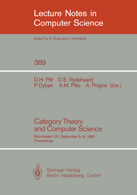 Category Theory and Computer Science - 