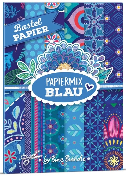 Papiermix Blau - 