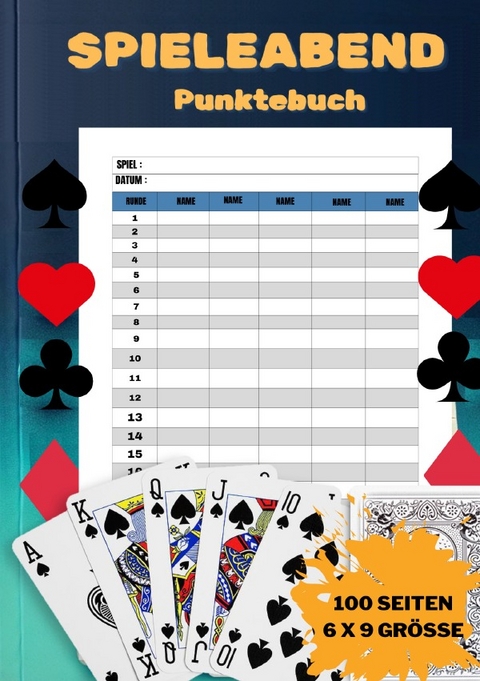 SPIELEABEND | Punktebuch | Spielebuch | Notizbuch - Adriana Saru