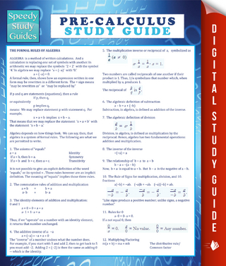 Pre-Calculus Study Guide (Speedy Study Guide)