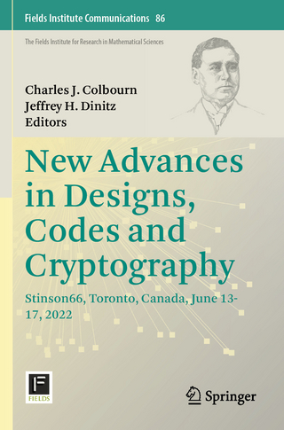 New Advances in Designs, Codes and Cryptography