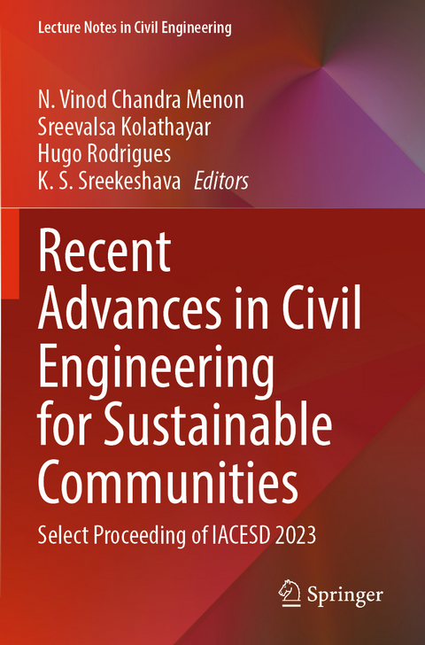 Recent Advances in Civil Engineering for Sustainable Communities - 