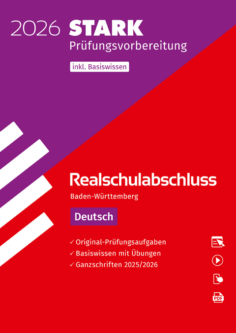 STARK Deutsch - Realschulabschluss 2026 BW - Prüfungsvorbereitung inkl. Basistraining