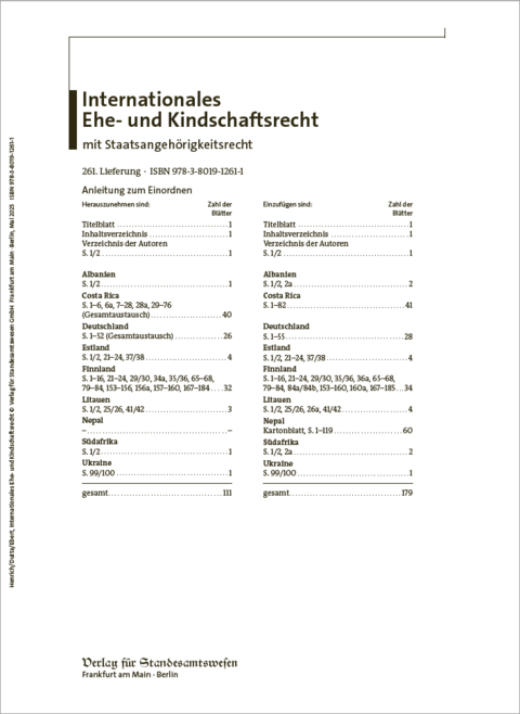Internationales Ehe- und Kindschaftsrecht mit Staatsangeh&ouml;rigkeitsrecht - 