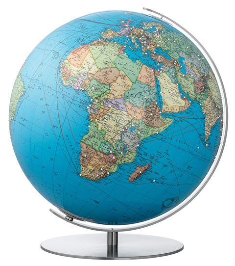 COLUMBUS DUO Regent Tischglobus mit SWAROVSKI ZIRCONIA Ziersteinen, &Oslash; 51 cm