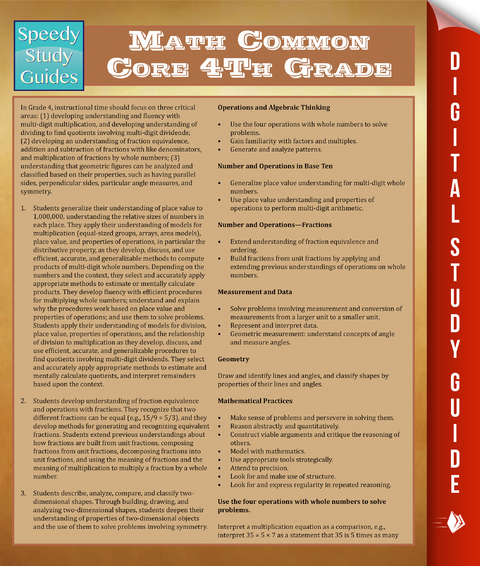 Math Common Core 4Th Grade - Speedy Publishing