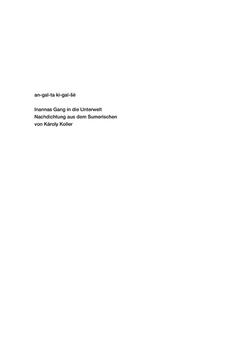 Inannas Gang in die Unterwelt