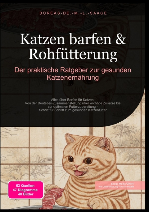 BARF (DE) / Katzen barfen &amp; Rohfütterung: Der praktische Ratgeber zur gesunden Katzenernährung - Boreas De. M. L. Saage