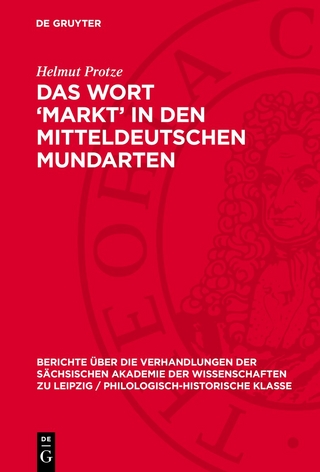 Das Wort ‘Markt’ in den mitteldeutschen Mundarten