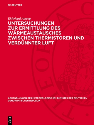 Untersuchungen zur Ermittlung des Wärmeaustausches zwischen Thermistoren und verdünnter Luft