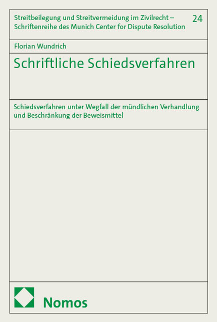 Schriftliche Schiedsverfahren - Florian Wundrich